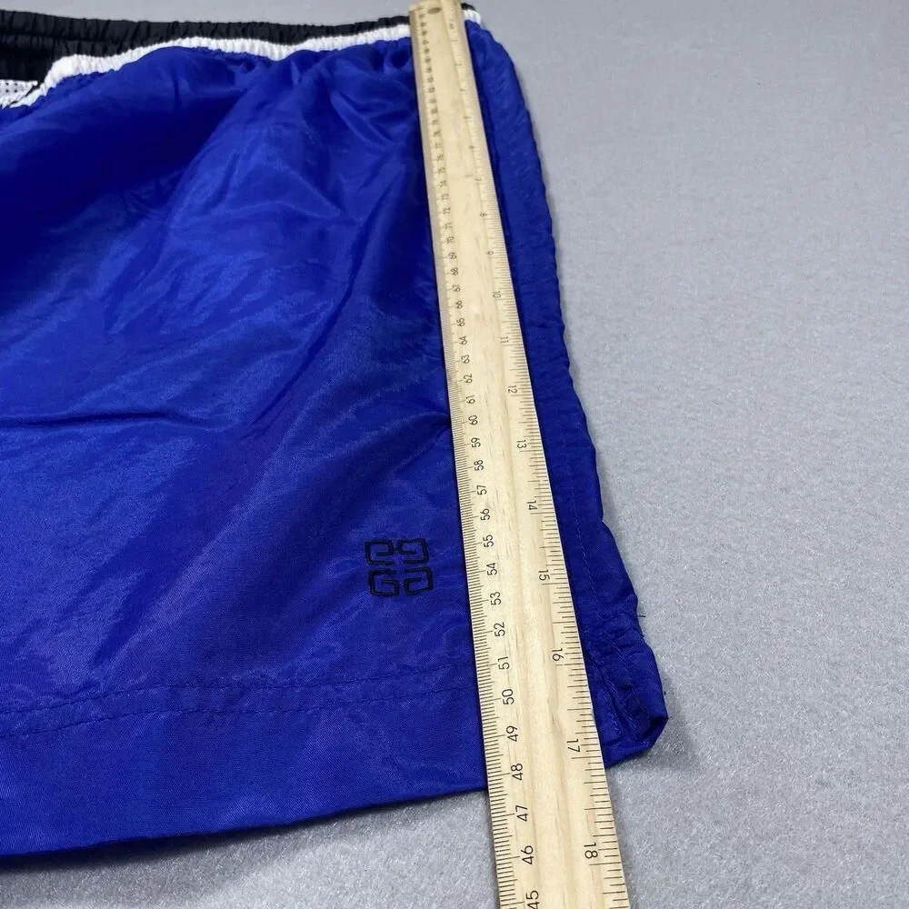 Vintage GIVENCHY Activewear Swim Trunks Men's L Blue Designer Resort Vacation
